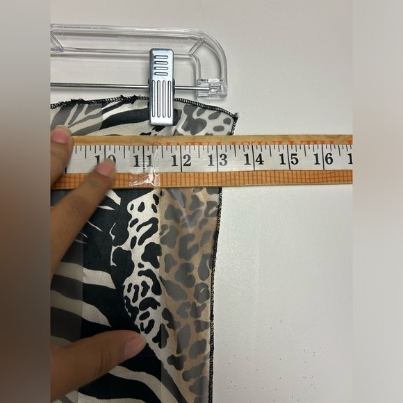Vintage Y2K 90s Boho Leopard Print Graphic Silk blend Satin unbranded Scarf - Picture 10 of 13